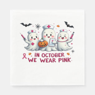 Serviette En Papier en octobre nous portons du rose pour la sensibilis