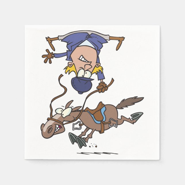 Serviette En Papier En Tombant D'Un Cheval Papier Napkins (Devant)