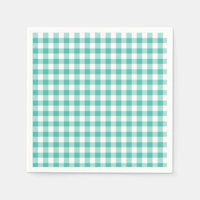 Serviette En Papier En vichy classique Bluegrass Green (Devant)