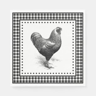 Serviette En Papier En vichy de poulet