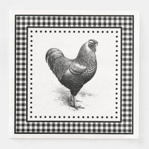 Serviette En Papier En vichy de poulet