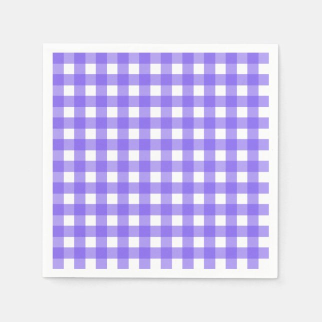 Serviette En Papier En vichy périphérique et blanc (Devant)