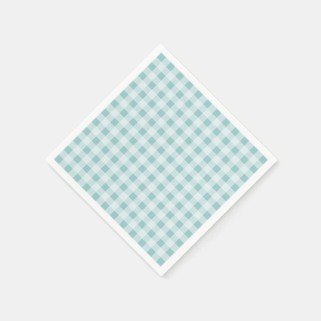 Serviette En Papier En vichy personnalisé vérifier plaid motif serviet (Coin)
