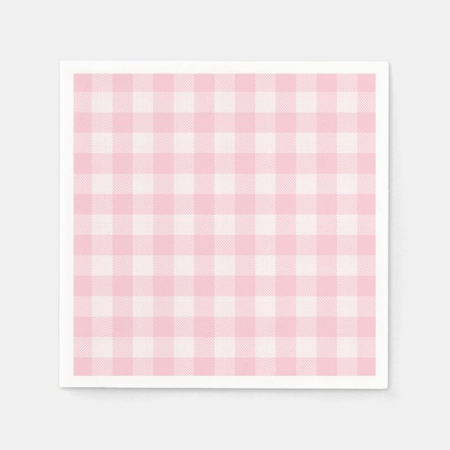 Serviette En Papier En vichy Rose Pour Oh Baby Collection Papier Napki (Devant)