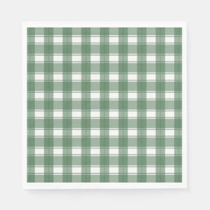 Serviette En Papier En vichy vert intemporel