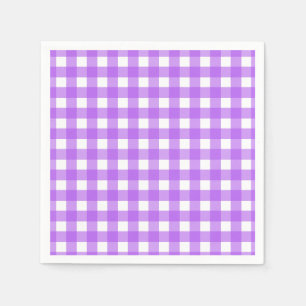 Serviette En Papier En vichy violet brillant