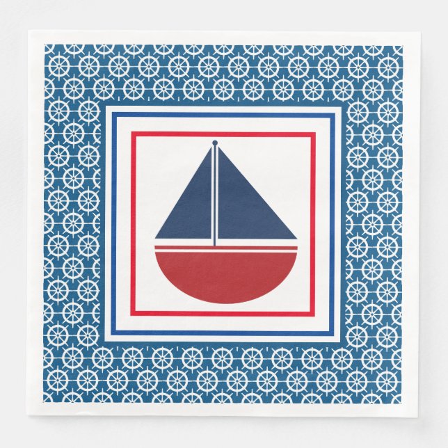 Serviette En Papier En voile nous allons (Devant)