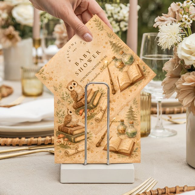 Serviette En Papier Enchanted Storybook Wizard Baby Shower (Créateur téléchargé)