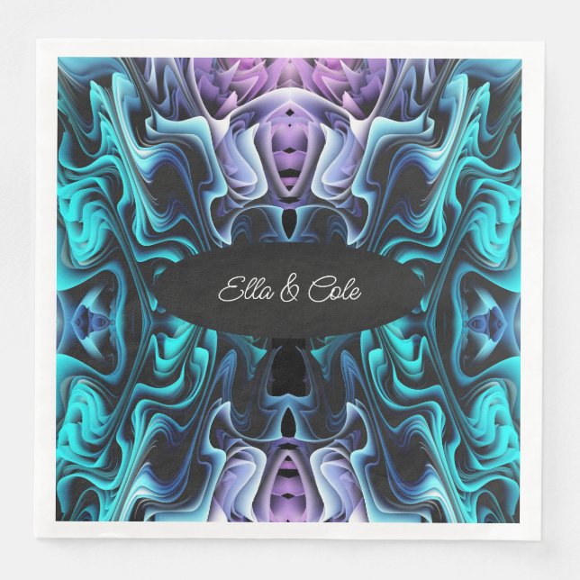 Serviette En Papier Enchantement coloré (Devant)