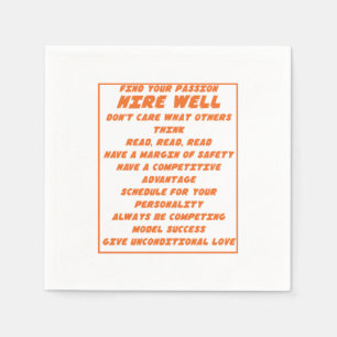 Serviette En Papier Encourager les leçons de vie Motivation inspiratio