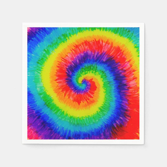 Serviette En Papier Encre d'alcool à Cravate arc-en-ciel (Devant)