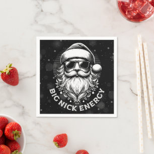 Serviette En Papier Énergie Big Nick Santa Noël drôle de Noël Fêtes