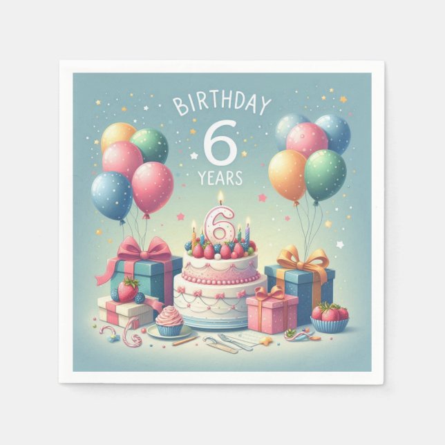 Serviette En Papier enfant de six ans (Devant)