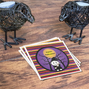 Serviette En Papier Enfant en costume de Grim Papier Halloween Napkins