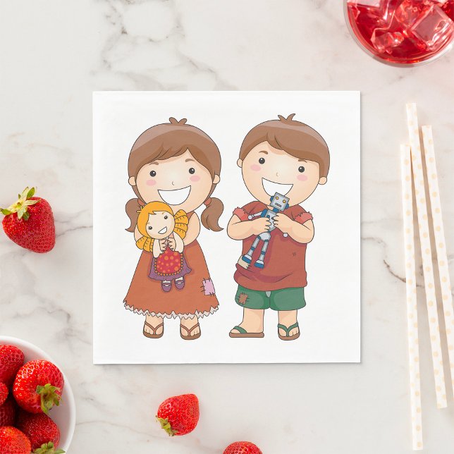 Serviette En Papier Enfants Avec Jouets (Créateur téléchargé)