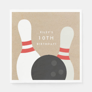 Serviette En Papier Enfants Bowling fête d'anniversaire