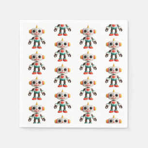 Serviette En Papier Enfants de robot personnalisables