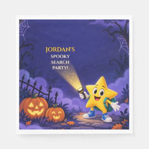 Serviette En Papier Enfants drôles violets Anniversaire Halloween 