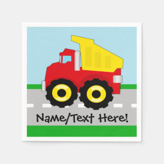 Serviette En Papier Enfants garçons Construction camion