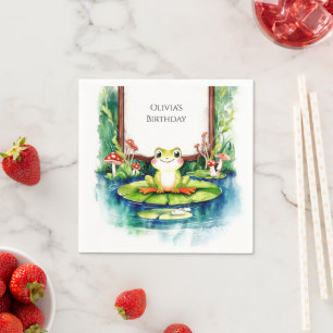 Serviette En Papier Enfants Grenouille colorée Anniversaire