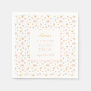 Serviette En Papier Enfants mignons "Premier voyage autour du soleil" 