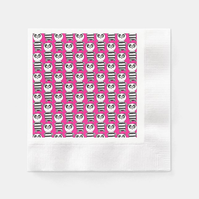 Serviette En Papier Enfants Panda  (Devant)