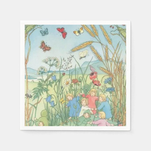 Serviette En Papier Enfants Racines Sibylle Von Olfers (Devant)