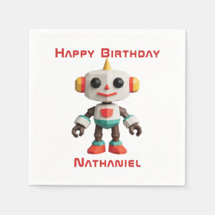Serviette En Papier Enfants robots personnalisables