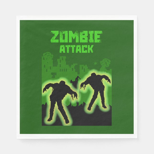 Serviette En Papier Enfants Zombie Apocalypse (Devant)