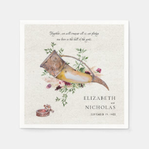 Serviette En Papier Engage notre amour Serviettes de mariage élégant