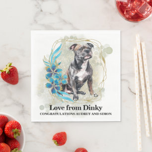 Serviette En Papier English Staffordshire Bull Terrier Napkin