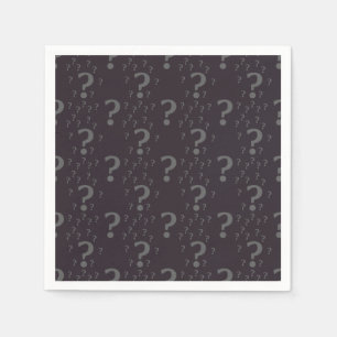 Serviette En Papier Énigme point d'interrogation puzzle gris