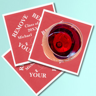 Serviette En Papier Enlever avant votre vol Voyage Avion rouge