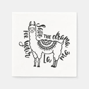Serviette En Papier Enregistrer Le Drame Pour Votre Llama