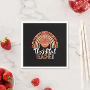 Serviette En Papier Enseignant Reconnaissant École de Thanksgiving Bén