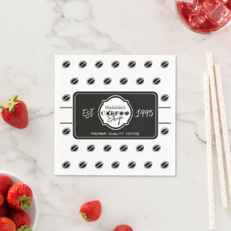 Serviette En Papier Enseigne personnalisée de salon de café profession