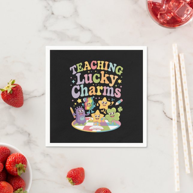 Serviette En Papier Enseignement Lucky Charms Enseignant St Patricks D (En situation)