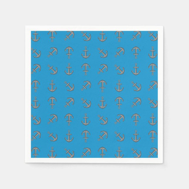 Serviette En Papier Ensemble d'Ancres pour bateaux à cartons (Devant)