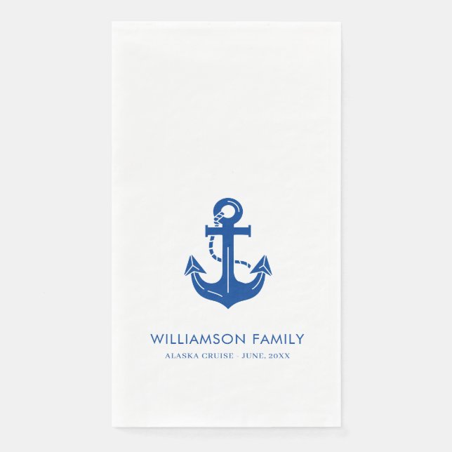 Serviette En Papier Ensemble de l'année de croisière maritime familial (Devant)