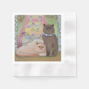 Serviette En Papier Ensemble de personnalisation des initiales des cha