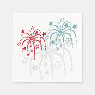 Serviette En Papier Ensemble de serviette de papier de feux d'artifice