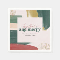 Ensemble & Joyeux | Serviettes de fête de Noël mod