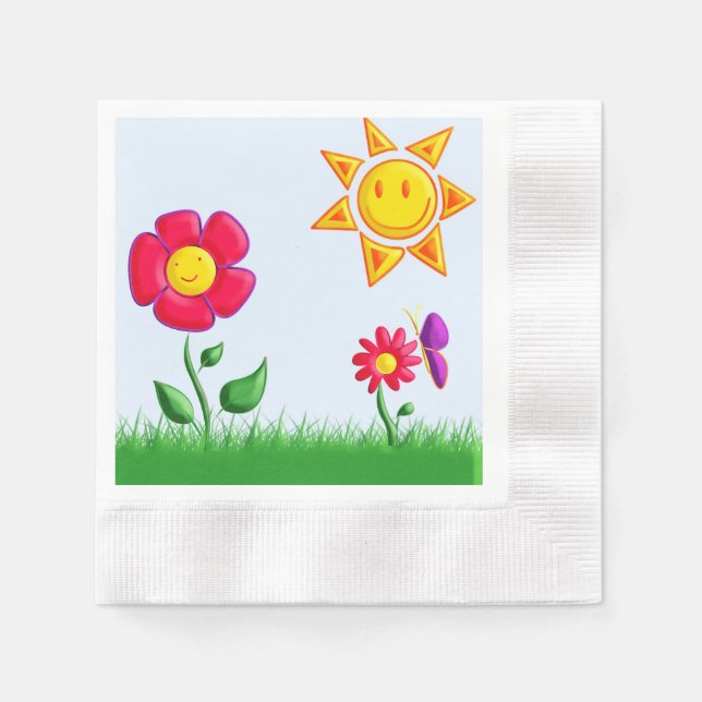 Serviette En Papier Ensoleillé  (Devant)