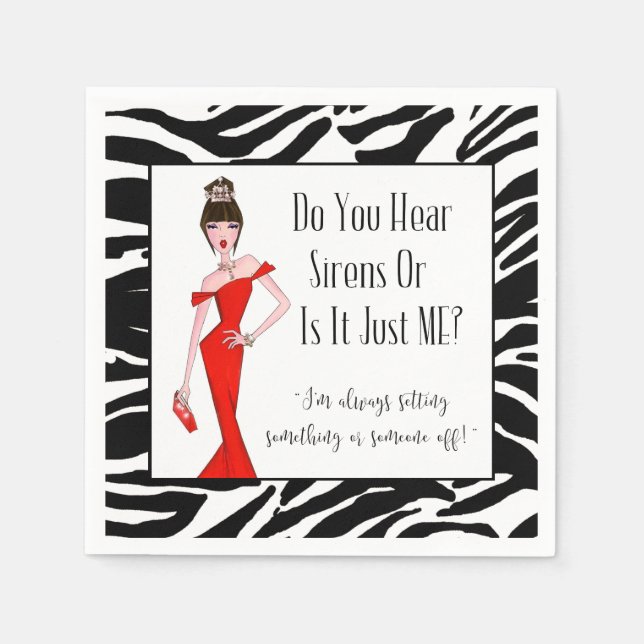 Serviette En Papier Entendez-Vous Des Sirènes Ou Est-Ce Moi Seulement  (Devant)