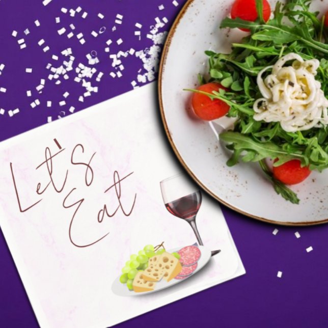 Serviette En Papier Enterrement de jeune fille au vin et au charcuteri (Créateur téléchargé)