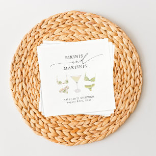 Serviette En Papier Enterrement de vie de jeune fille Bikinis & Martin