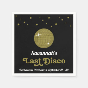 Serviette En Papier Enterrement de vie de jeune fille Groovy Rétro Der