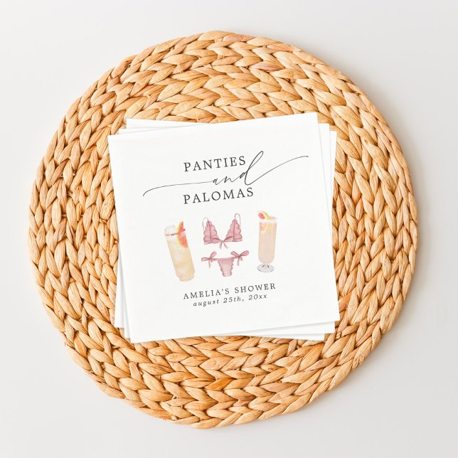 Serviette En Papier Enterrement de vie de jeune fille / Panties & Palo (Créateur téléchargé)