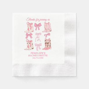 Serviette En Papier Enterrement de vie de jeune fille rose Boots and B