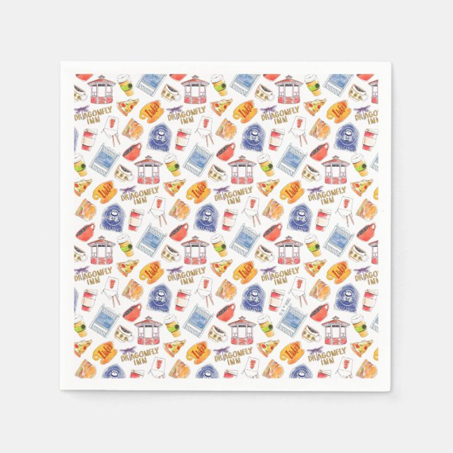 Serviette En Papier Enterrement de vie de jeune fille sur le thème de  (Devant)